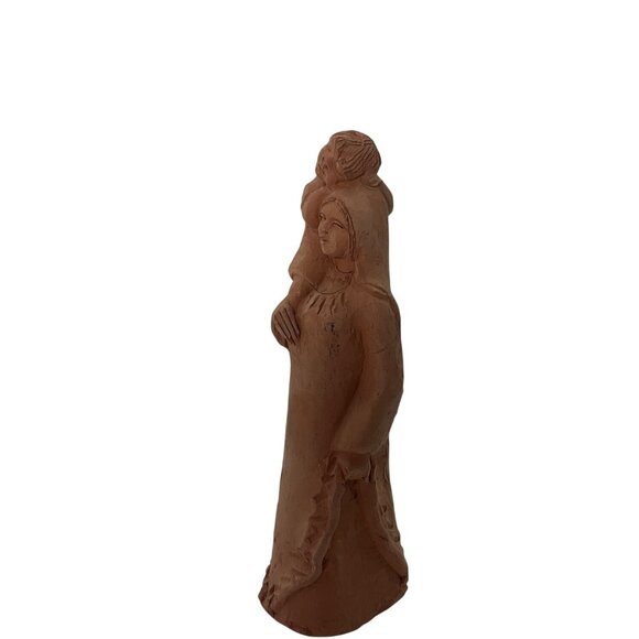 Vintage Handcrafted Art Terracotta Clay Mother & Child Figurine Sculpture*Read - Picture 2 of 15